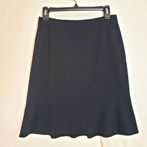 The Limited  Black Ruffle Bottom Stretch A Line Silhouette Women's Skirt Size 4